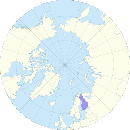 Map with focus on Arctic Circle, highlighting NorthBase's station locations.